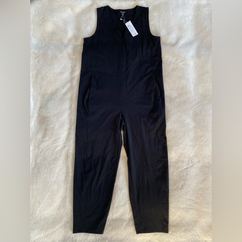 NWT Eileen Fisher lantern jumpsuit in organic cotton blend | Size small